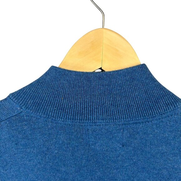 L.L. Bean 1/4 Zip Sweater Mock Neck Cashmere Cotton Blend Size M GUC - Picture 4 of 9
